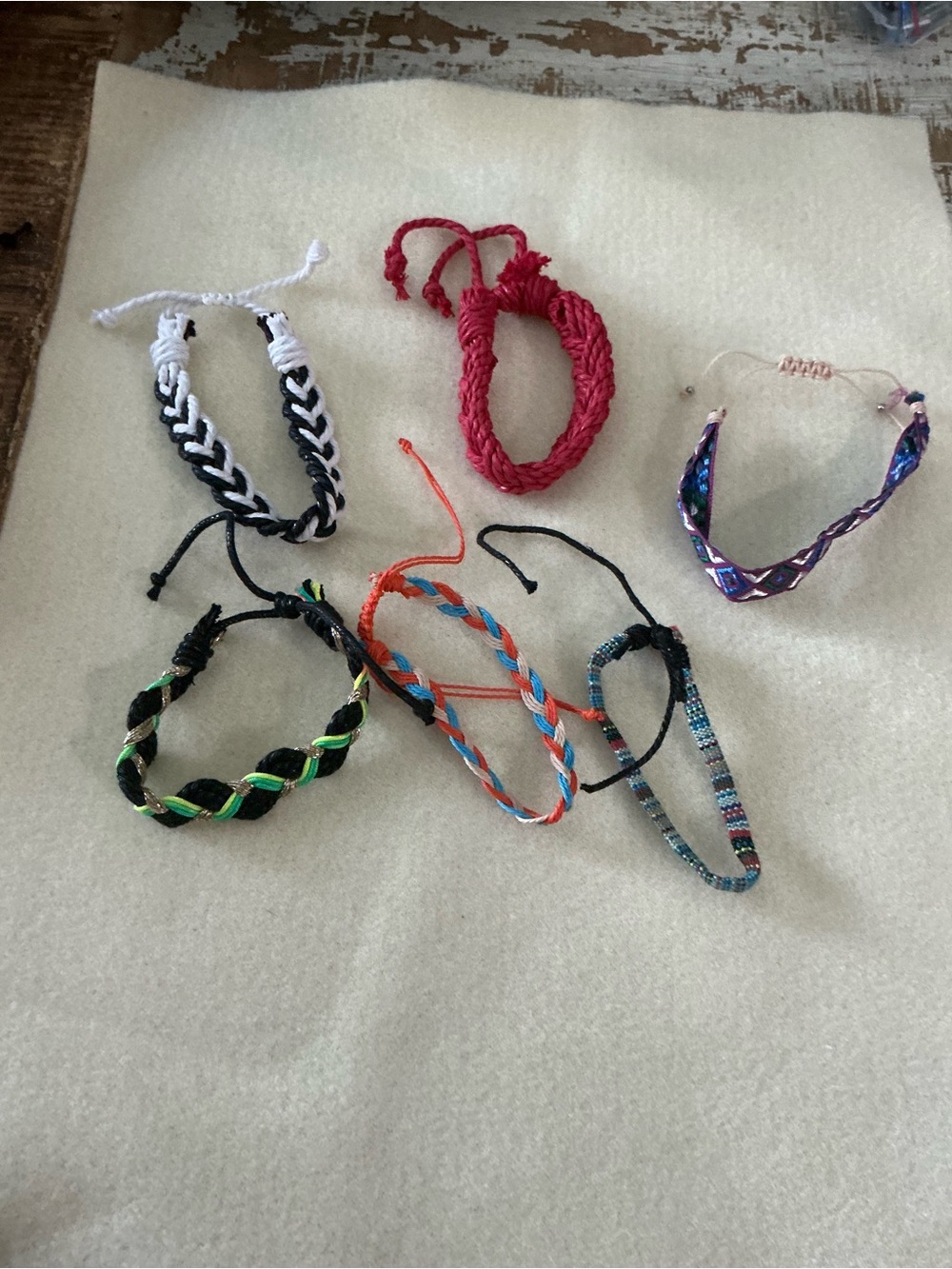 Multi-Color Women’s Braided Friendship Bracelets